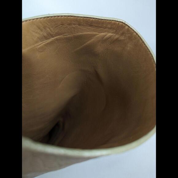 [SOLD] CHLOE Sz EU39 US9 Knee High Riding Boots Prince Leather Cream Pull On - Picture 12 of 15